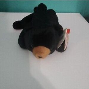 Ty Beanie Baby Blackie The Bear Plush Toy